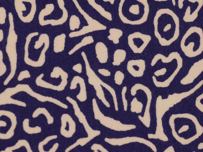 Printed Viscose Jersey Fabric - Navy Animal Print 1 Metre Remnant