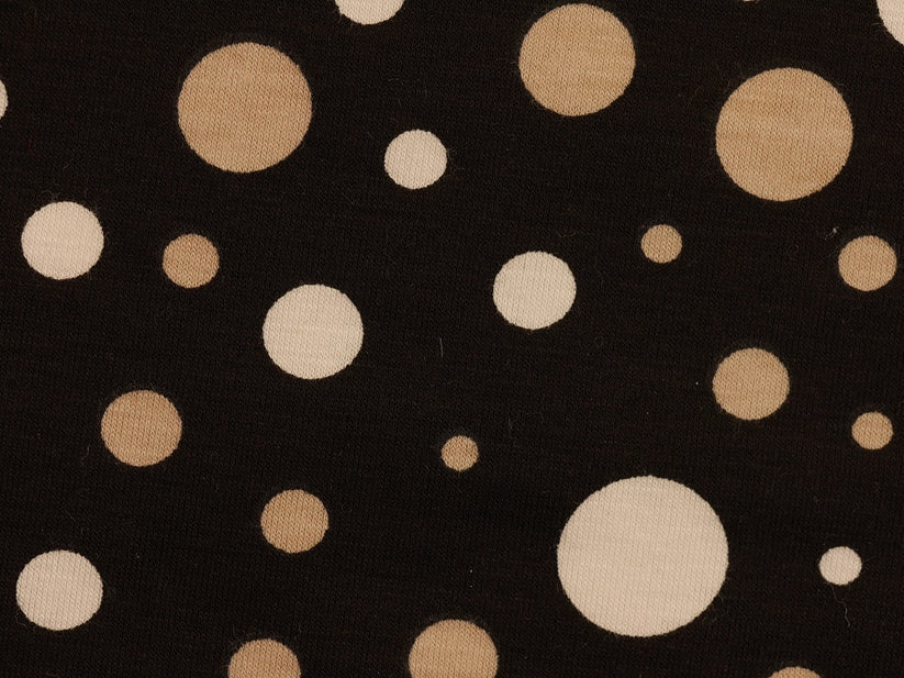 Printed Viscose Jersey Fabric - Polka Dotty 0.65 Metre Remnant