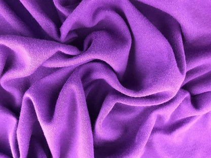 Organic Interlock Jersey Fabric - Purple 0.70 Metre Remnant