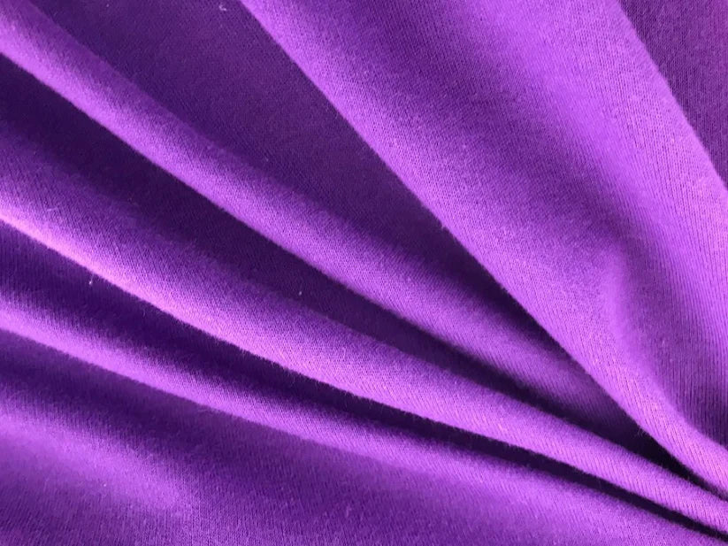 Organic Interlock Jersey Fabric - Purple 0.70 Metre Remnant