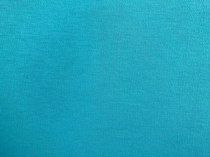 Organic Interlock Jersey Fabric - Turquoise 0.60 Metre Remnant