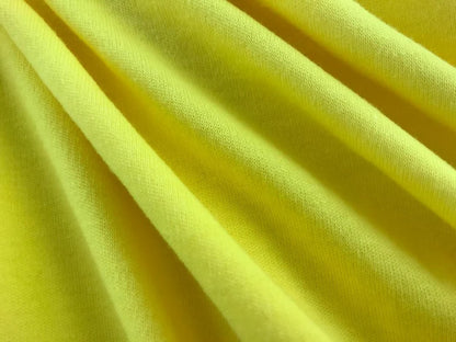 Organic Interlock Jersey Fabric - Yellow 2 Metre Remnant