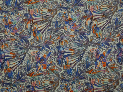 Single Jersey Printed Fabric - Abstract Foxglove