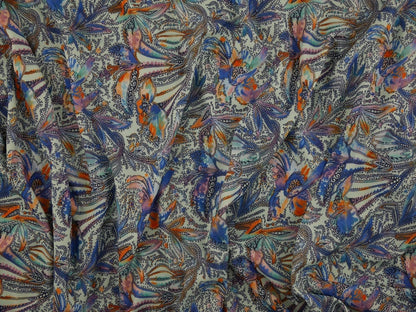 Single Jersey Printed Fabric - Abstract Foxglove