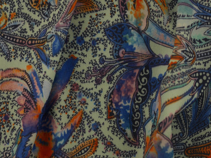 Single Jersey Printed Fabric - Abstract Foxglove