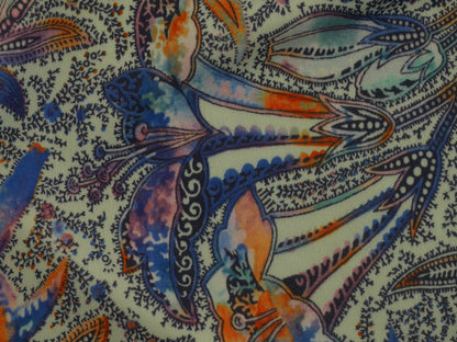 Single Jersey Printed Fabric - Abstract Foxglove