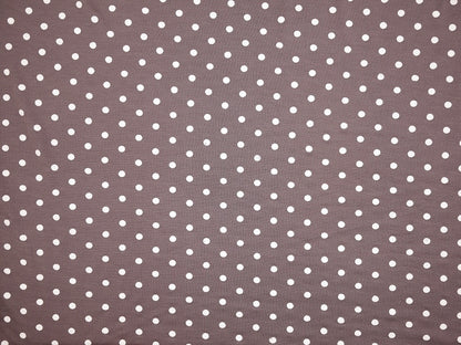 Micro Modal Single Jersey Printed Fabric - Cream Spot On Taupe