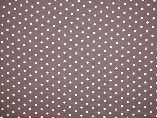 Micro Modal Single Jersey Printed Fabric - Cream Spot On Taupe