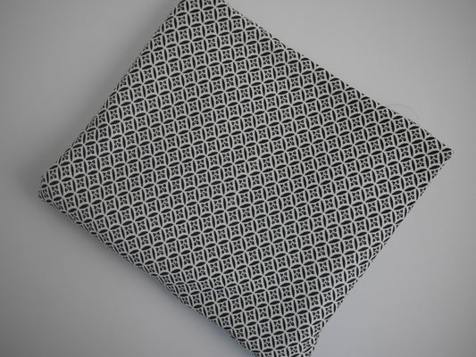 Viscose Jersey - Black and White Geometric 1.25 Metre Remnant
