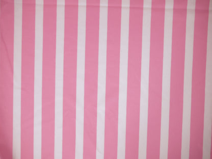 Striped Cotton Jersey - Pink and White 1.60 Metre Remnant