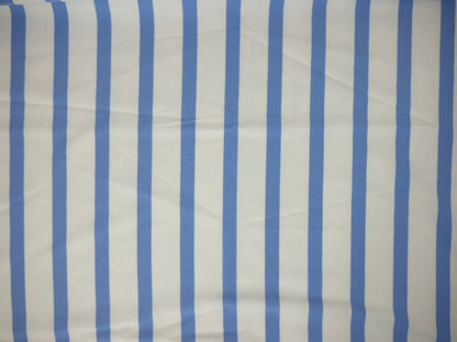 Striped Cotton Jersey - Blue and White 1.80 Metre Remnant