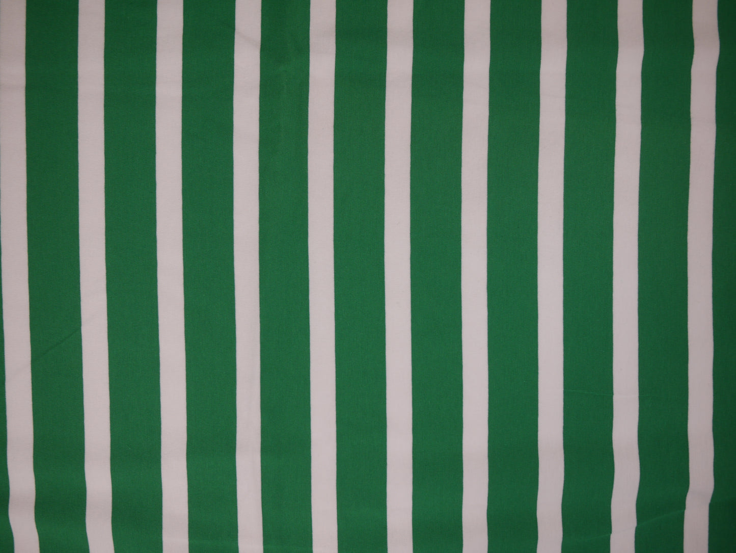 Striped Cotton Jersey - Green and White 0.70 Metre Remnant