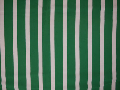 Striped Cotton Jersey - Green and White 0.70 Metre Remnant
