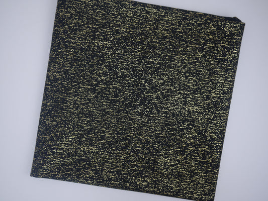 Viscose Jersey - Gold on Black 0.60 Metre Remnant