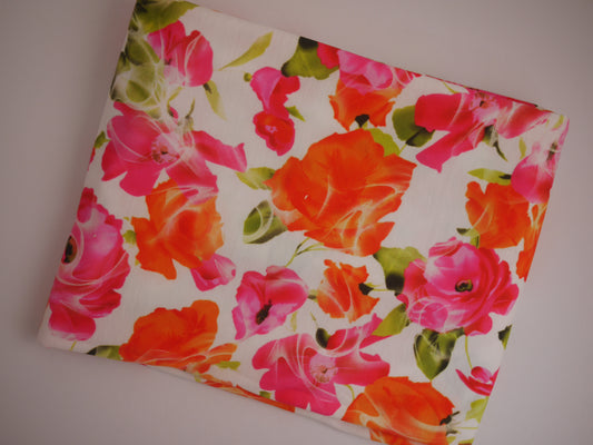 Spun Polyester - Bright Floral 1.70 Metre Remnant