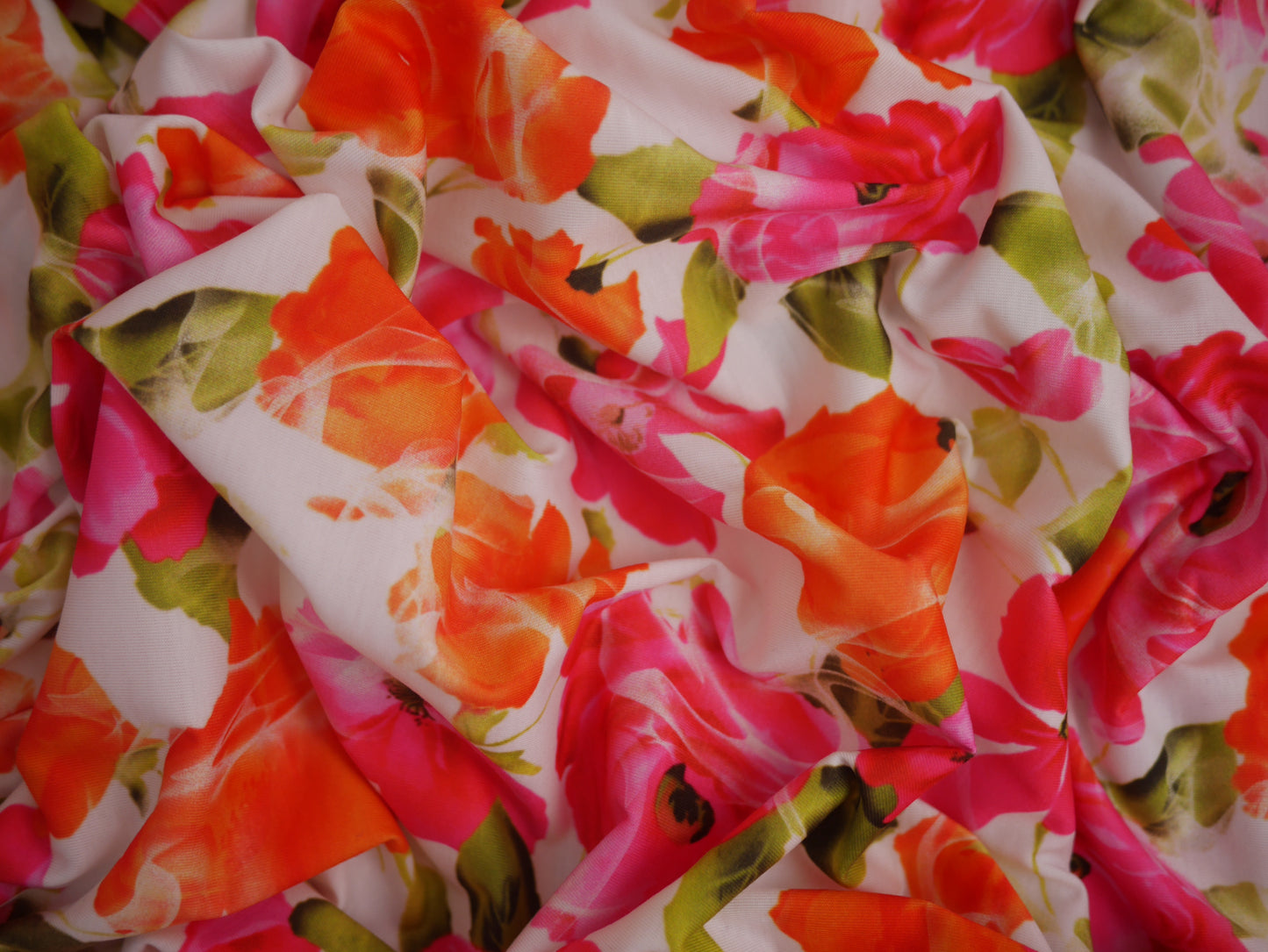 Spun Polyester - Bright Floral 1.70 Metre Remnant