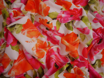 Spun Polyester - Bright Floral 1.70 Metre Remnant