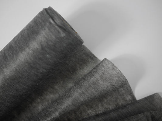 150cm Wide Vilene Easy Iron-On Soft Interfacing - charcoal Grey