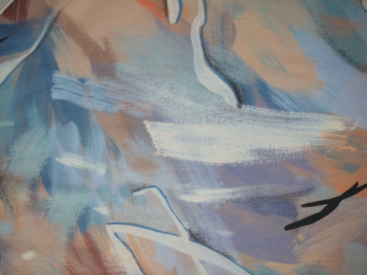 Recycled Soft Spun Polyester - Neutral Abstract