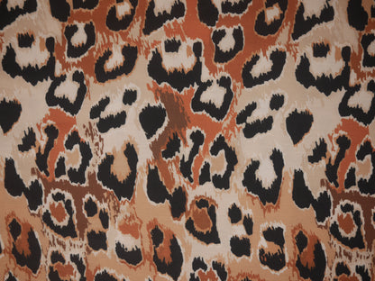 Recycled Soft Spun Polyester - Leopard Print