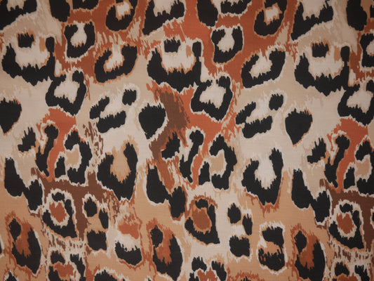 Recycled Soft Spun Polyester - Leopard Print
