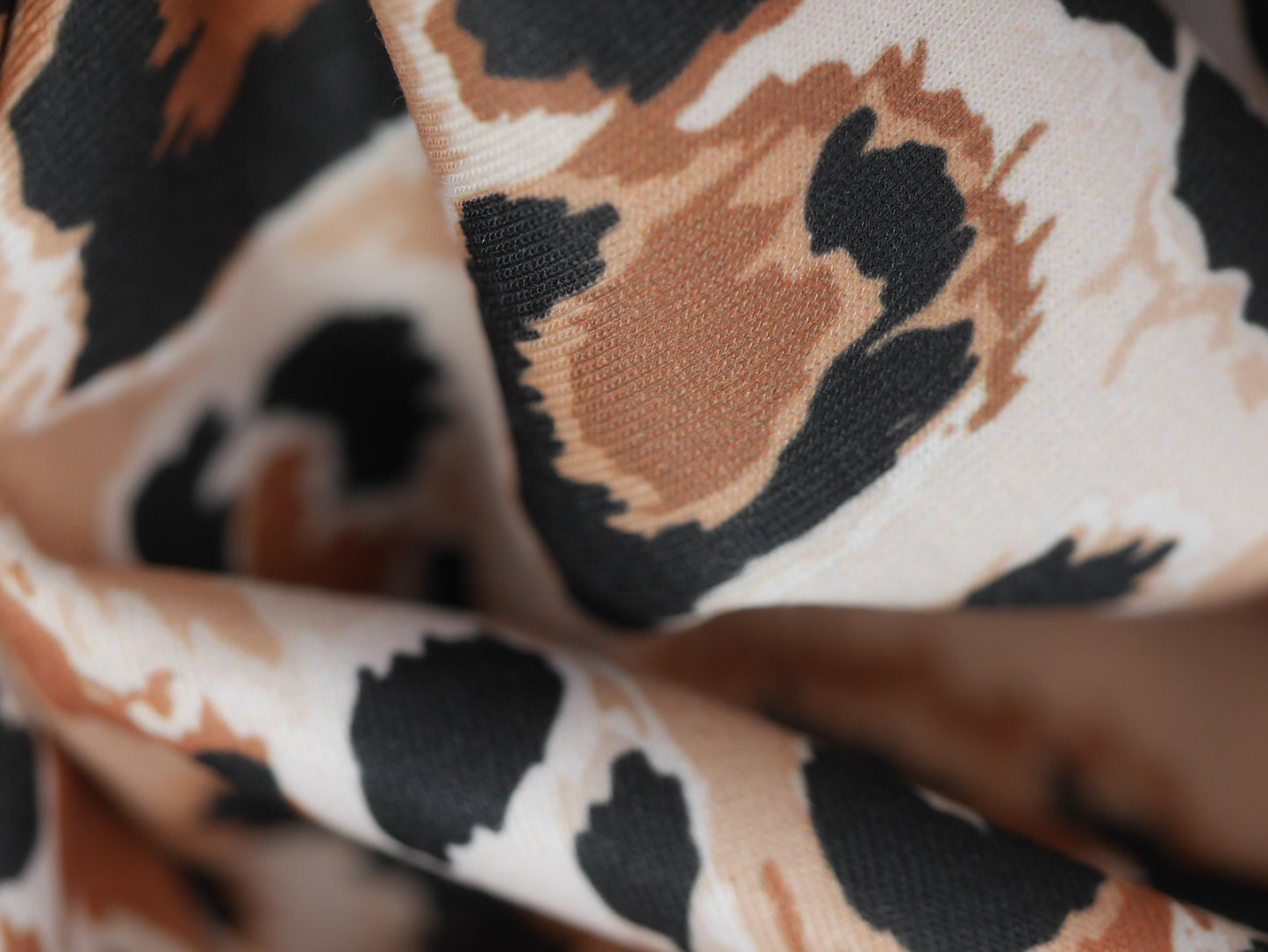 Recycled Soft Spun Polyester - Leopard Print