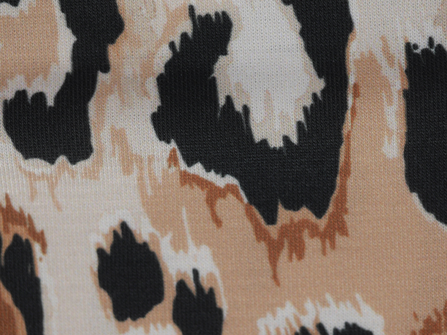 Recycled Soft Spun Polyester - Leopard Print