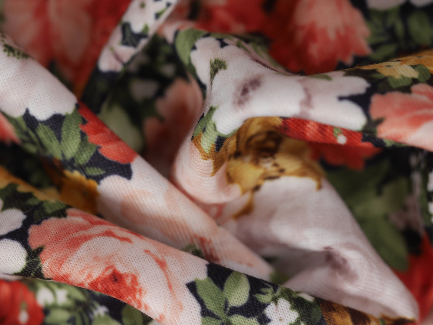 Recycled Soft Spun Polyester - Autumn Flowers
