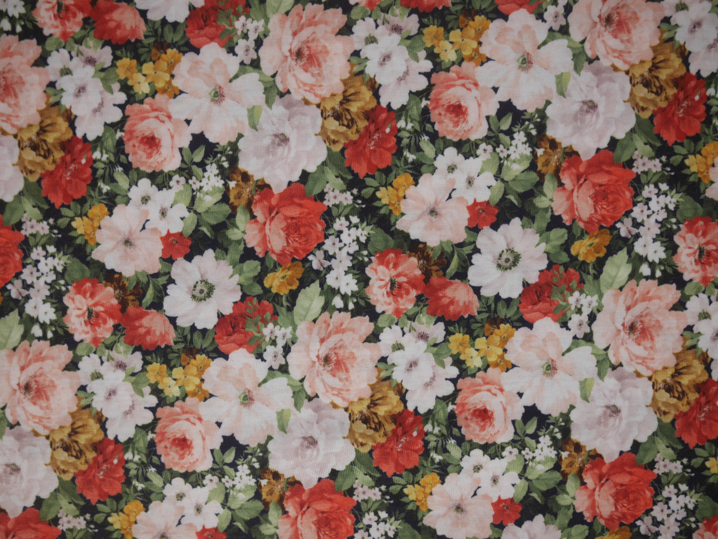 Recycled Soft Spun Polyester - Autumn Flowers