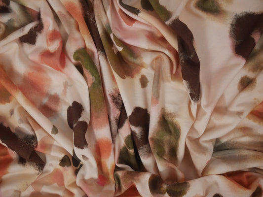 Recycled Soft Spun Polyester - Abstract Leopard Print