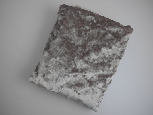 Crushed Velour  -  Stone Colour 0.75 Metre Remnant