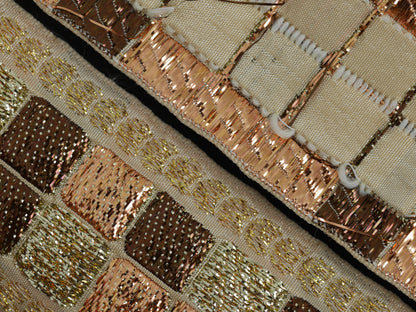 43mm Metallic Gold Patterned Ribbon