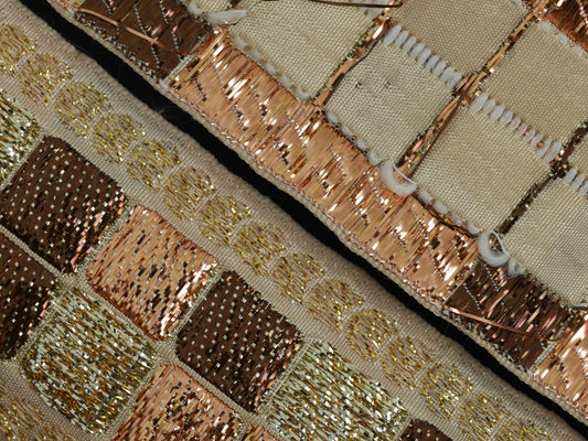 43mm Metallic Gold Patterned Ribbon