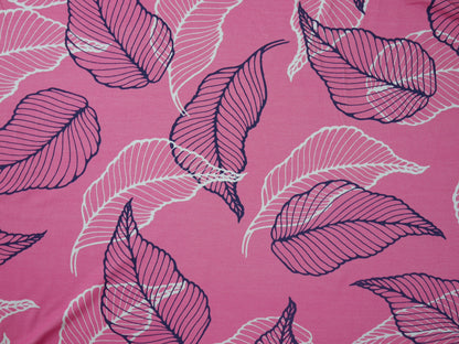 Single Jersey Printed Fabric - Leaf print
