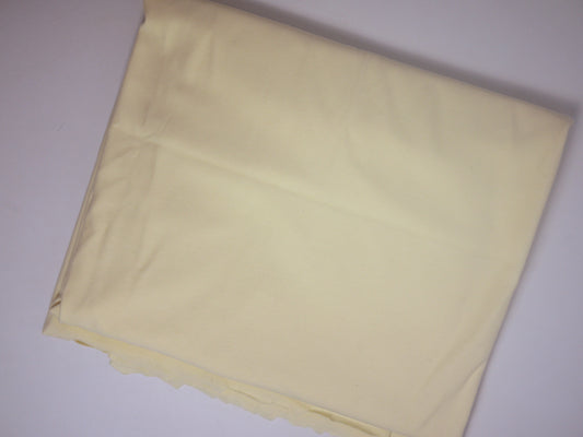 Single Cotton Jersey - Ivory 0.65 Metre Remnant