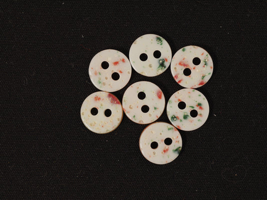 10mm Confetti Effect 2 Hole Button