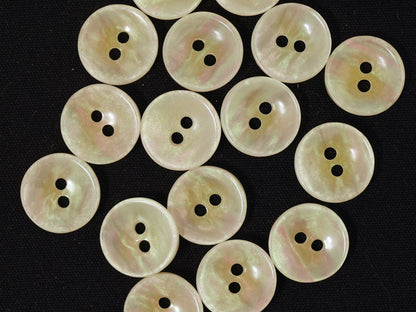 12mm Iridescent Cream 2 Hole Button