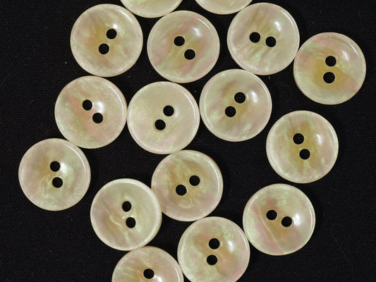 12mm Iridescent Cream 2 Hole Button