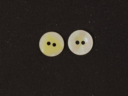 12mm Iridescent Cream 2 Hole Button