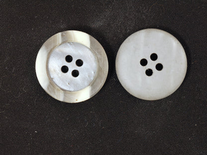 23mm Grey Marble Thick Rim Button