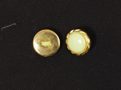 15mm Yellow and Gold Shank Button