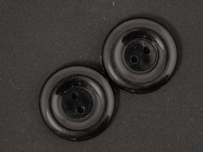 25mm Black Plastic Buttons