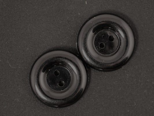 25mm Black Plastic Buttons