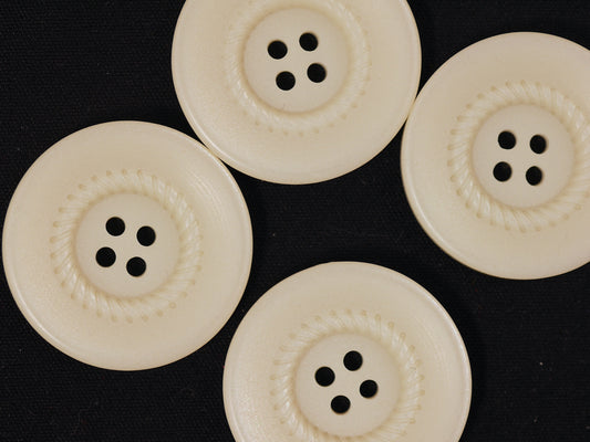 28mm Ivory Acrylic Plastic Dish Button