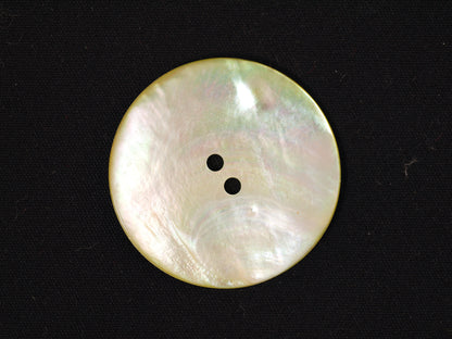34mm Natural Agoya Shell 2 Hole Button