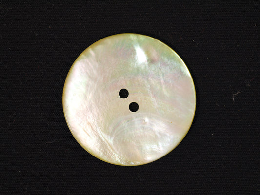 34mm Natural Agoya Shell 2 Hole Button
