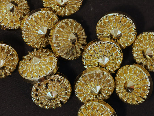 17mm Gold Plastic Shank Button