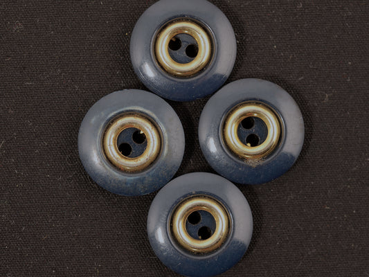 19mm Plastic Black and Gold Button