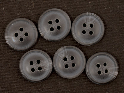 18mm Black Horn Effect Button