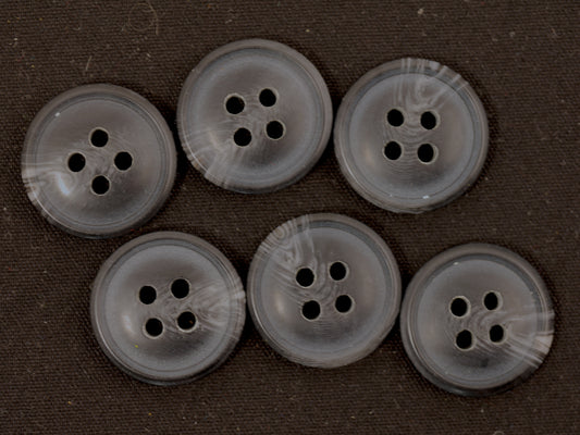 18mm Black Horn Effect Button